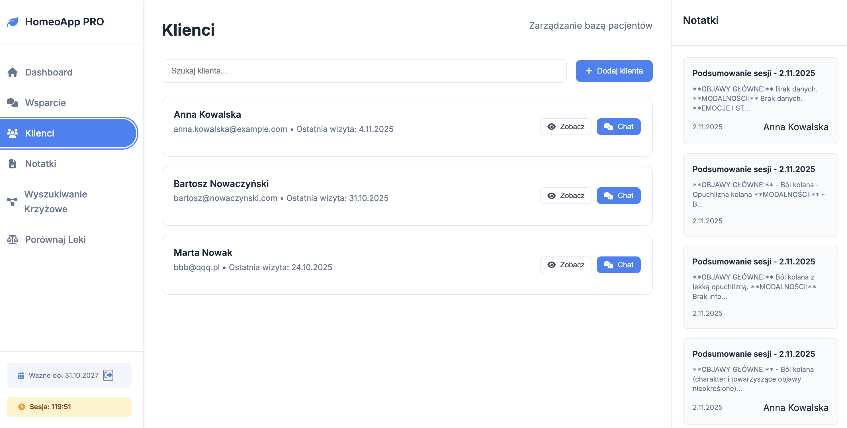 Zarządzanie klientami